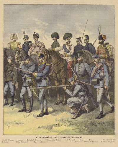 Soldiers of the Austrian Army by French School